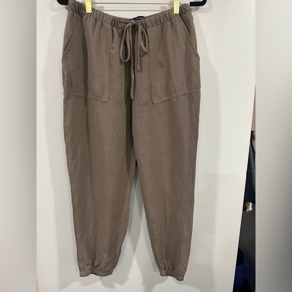 Zara Woman Tan Cargo joggers Pants size M